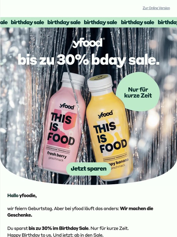 🥳 Birthday Sale – nur kurz: bis zu 30%