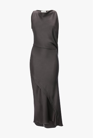 Draped Midi Dress In Ore