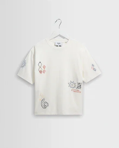 Milton - Ecru Sun Doodle Organic Cotton Graphic T-Shirt