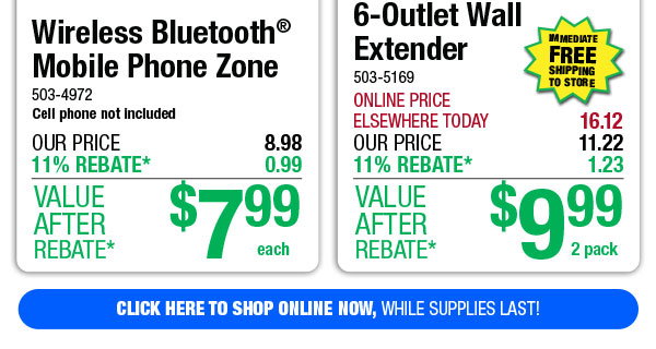 6-Outlet Wall Extender - ONLY $9.99 After Rebate*!