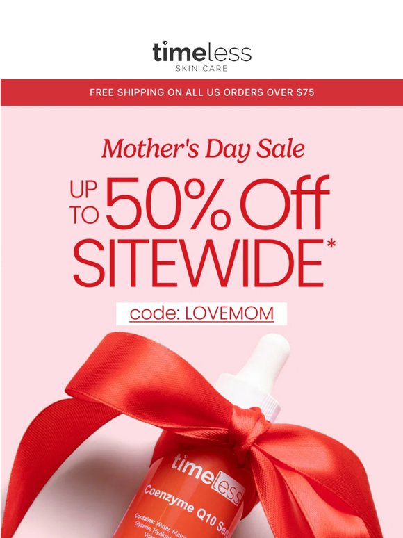 Mother’s Day gifts, up to 50% off