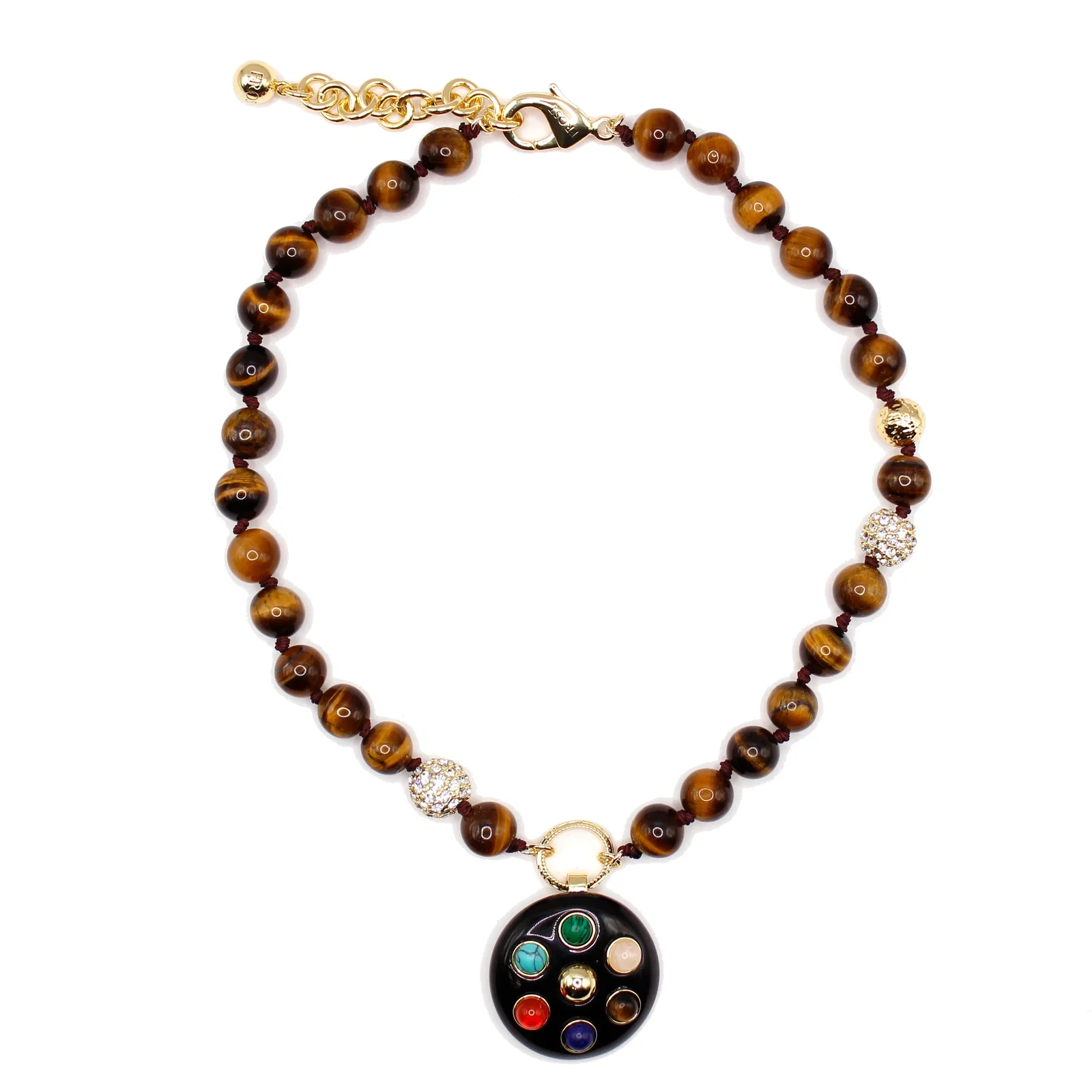 Image of The Diana Multi-Gemstone Charm Pendant