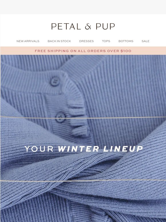 ABOUT THAT SWEATER YOU NEED…