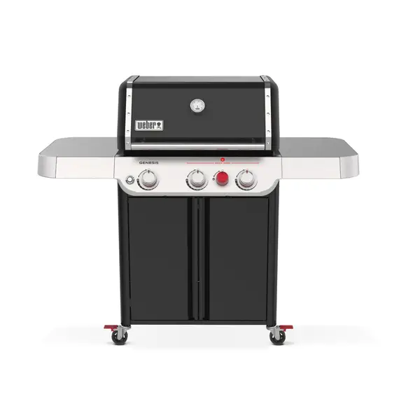 Black and chrome gas grill