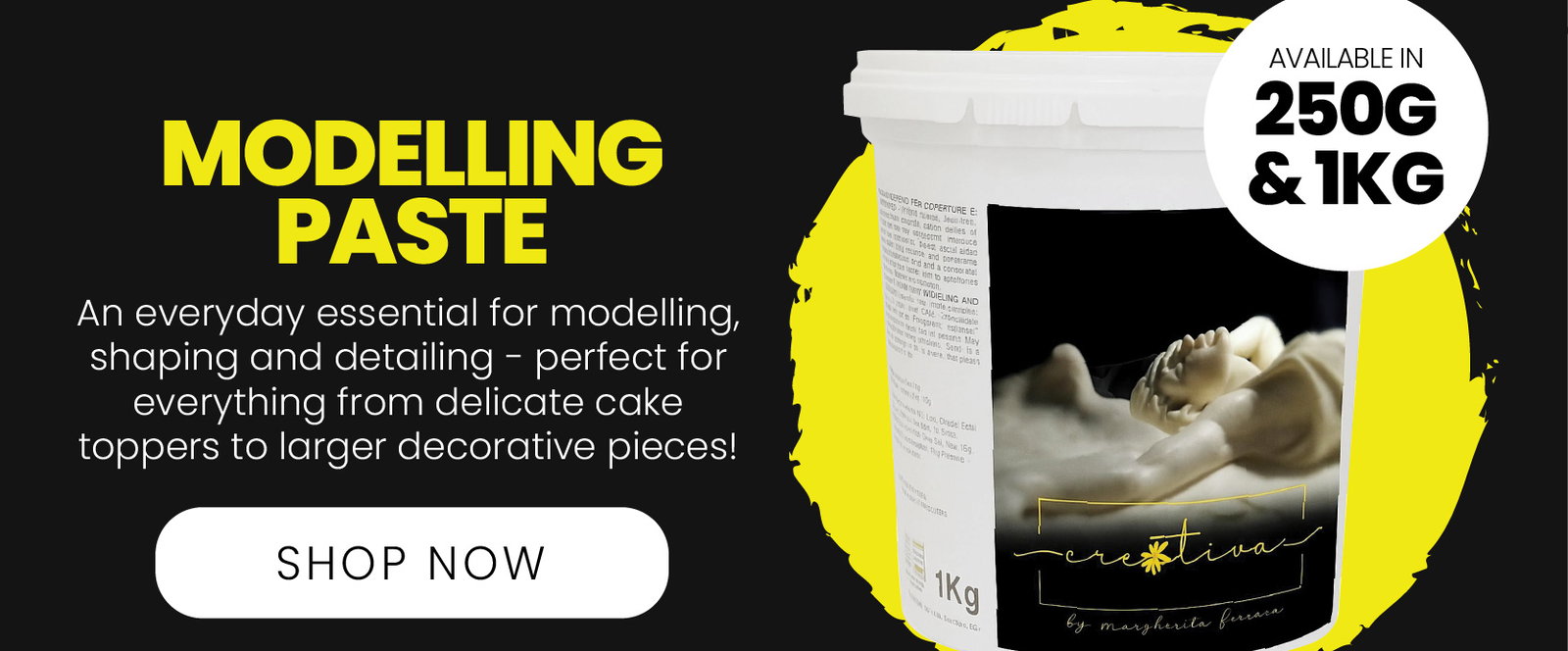 Modelling Paste | An everyday essential for modelling, shaping and detailing - perfect for everything from delicate cake toppers to larger decorative pieces!