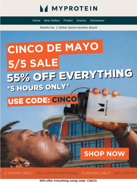 5 hours only 😱 55% OFF EVERYTHING