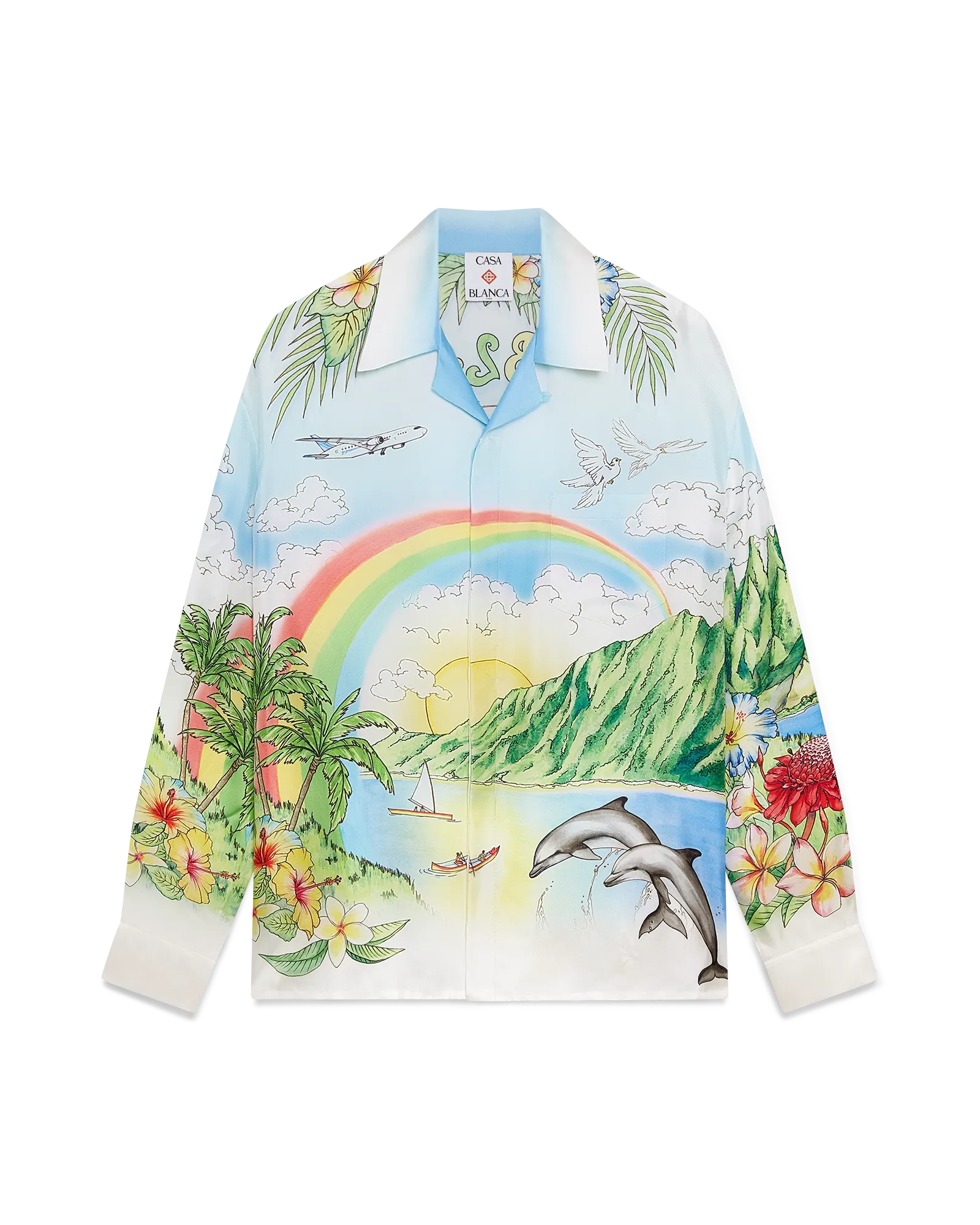 Image of Aloha Long Sleeve Silk Shirt
