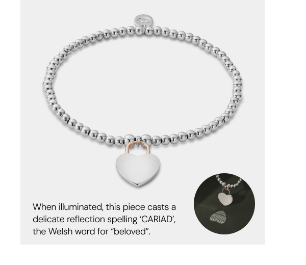 Cariad® Sterling Silver Padlock Affinity Bracelet