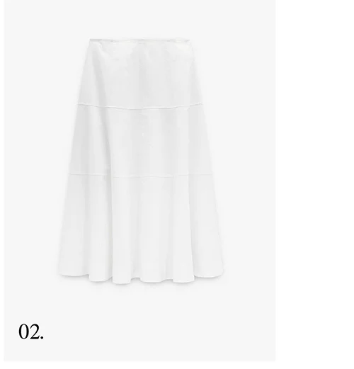 Midi skirt with 100% cotton