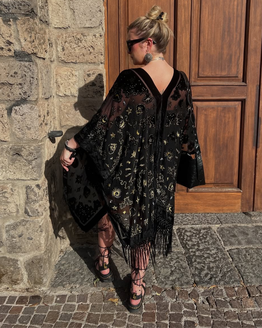 Suzi Skull Devore Kimono
