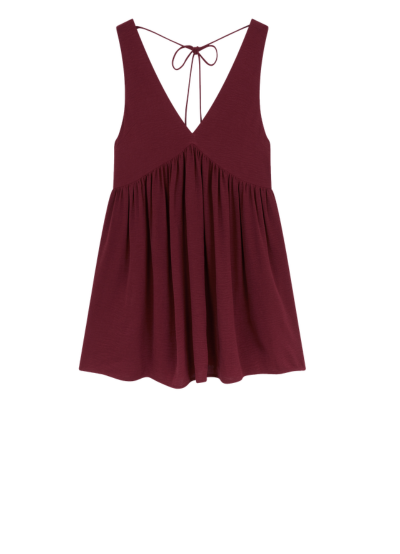 Grace Plum Smock Dress