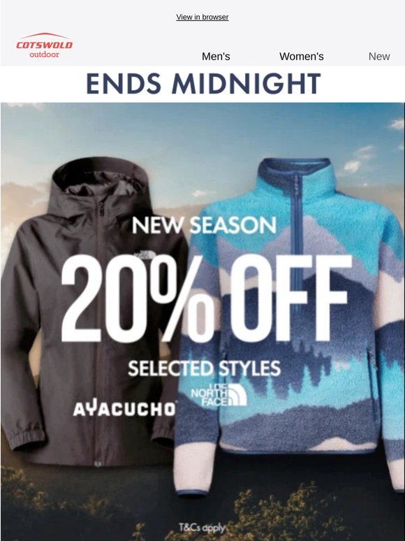 Ends midnight 🚨 Final call for 20% off