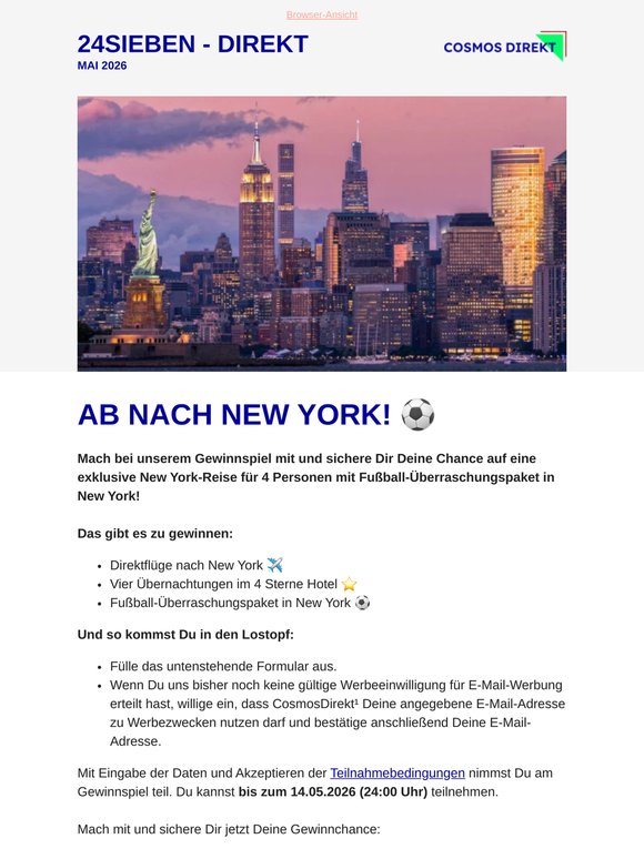 Lust auf New York? ⚽️