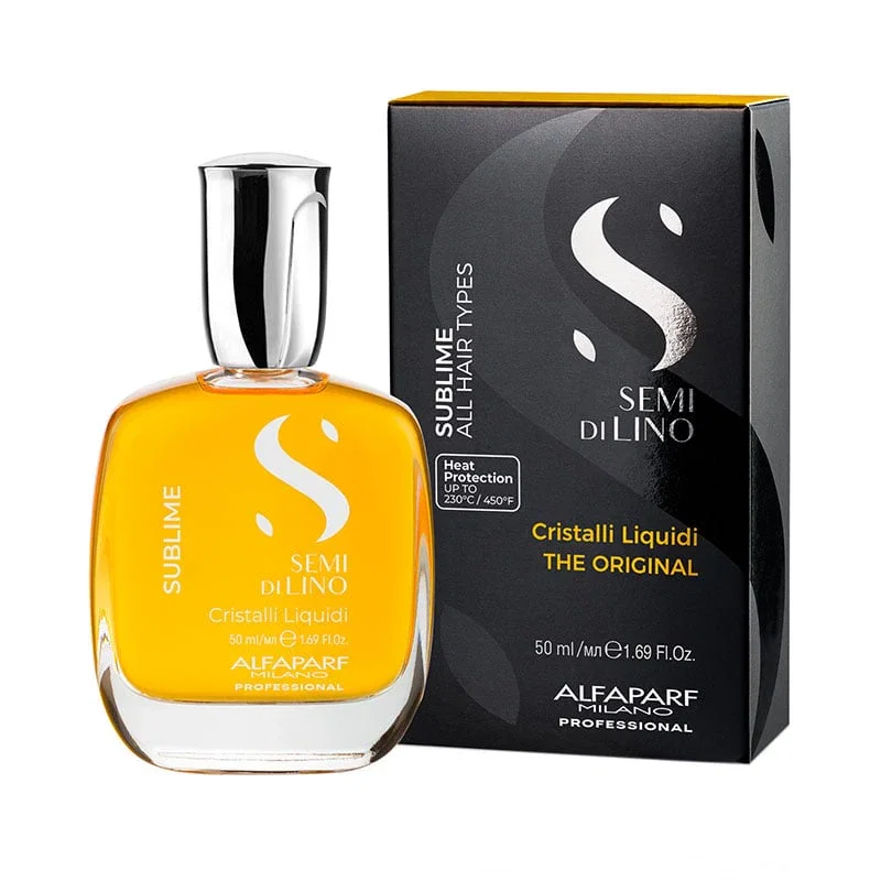 Image of Alfaparf semi di lino sublime cristalli liquidi 50 ml - olio illuminante istantaneo per tutti i tipi di capelli