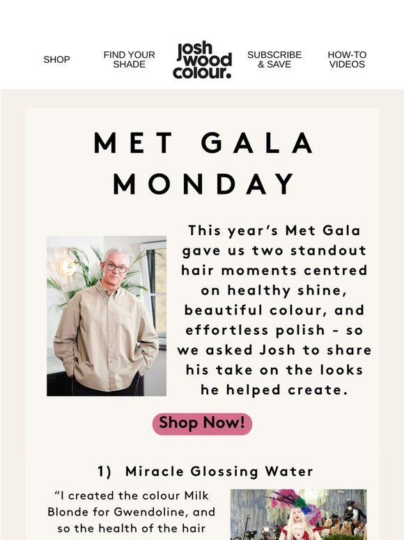 Josh Wood Colour at the Met Gala 2026