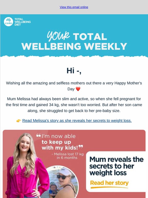 Mum reveals her weight loss secret, Mother's Day breakfast & more!