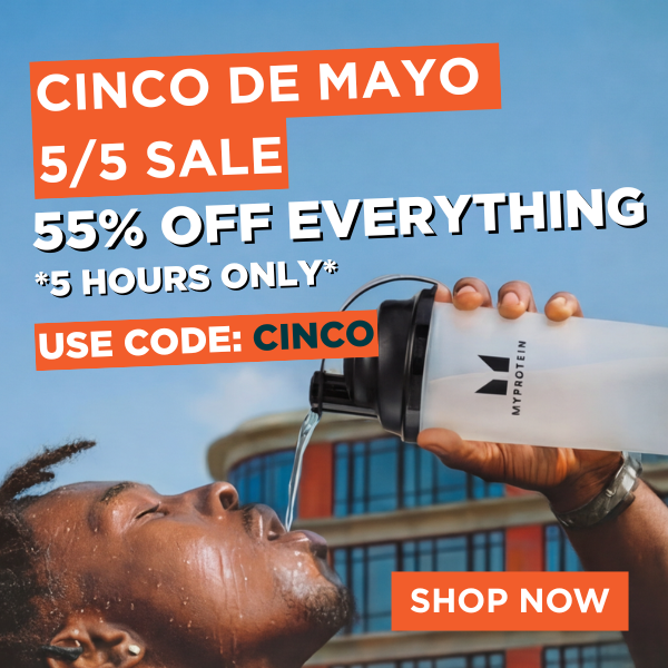 55% off everything for 5 hours only