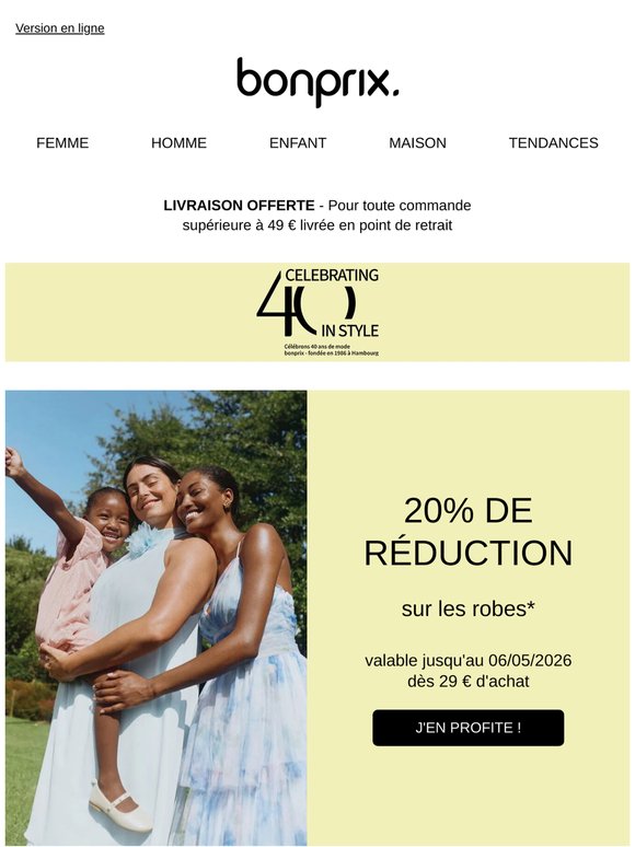 -20% sur les robes - profitez-en 🩷