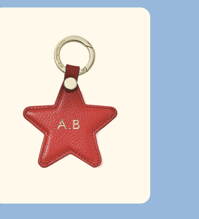 Red Star Keyring with Personalisation