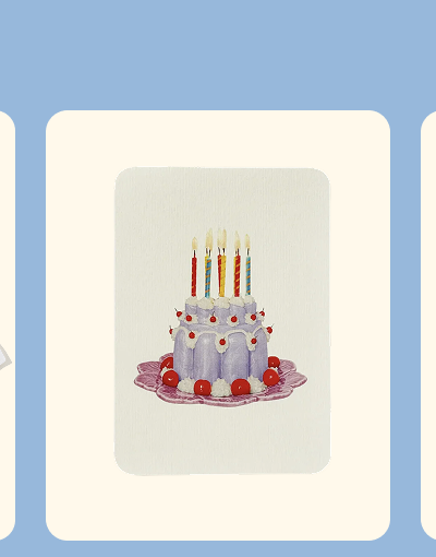 Cake Printed Greetings Card
