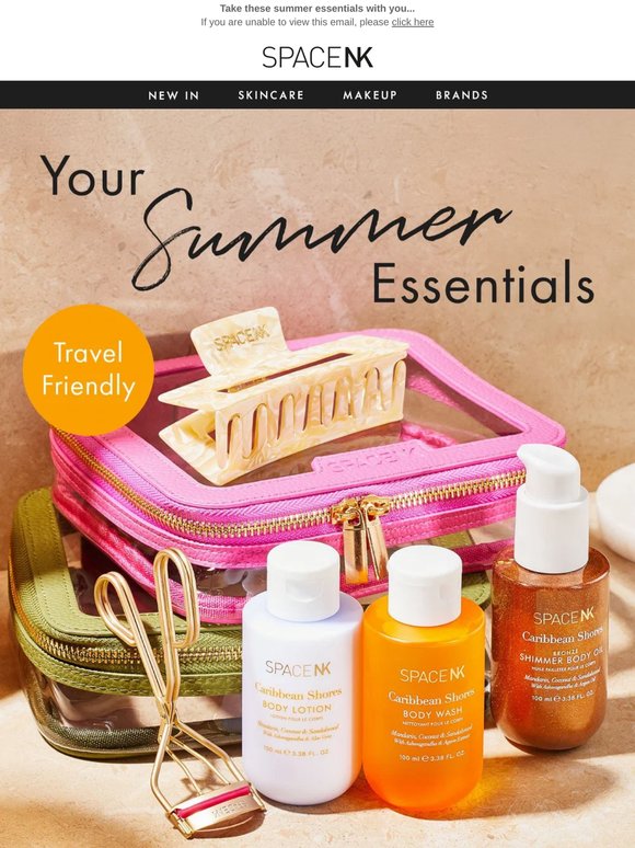 Your beauty packing list