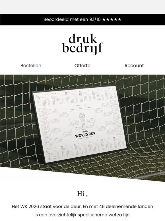 Het WK-speelschema dat wél aan de muur blijft hangen