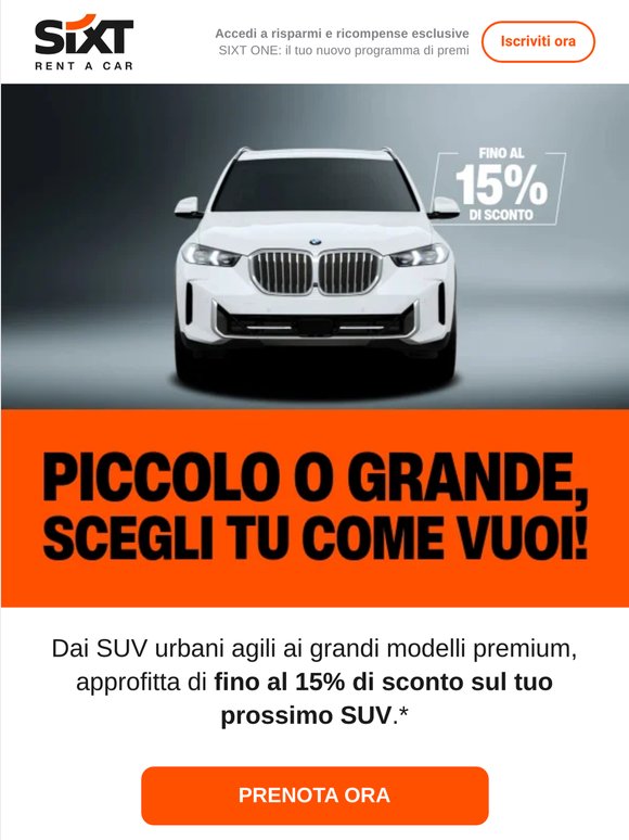 SUV per tutti i gusti. Fino al 15% di sconto