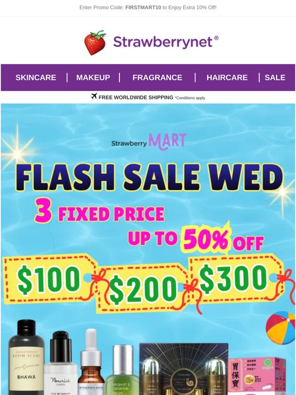 🍓MART HOTTEST Flash Sale Wed🌟$100 | $200 | $300 Offer🎉Up to 50% off! ONE DAY ONLY⏰Shop Now!🤩🖖🏻