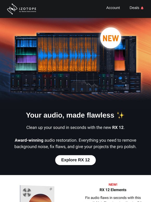 New RX 12 | Fix audio flaws in seconds ✨