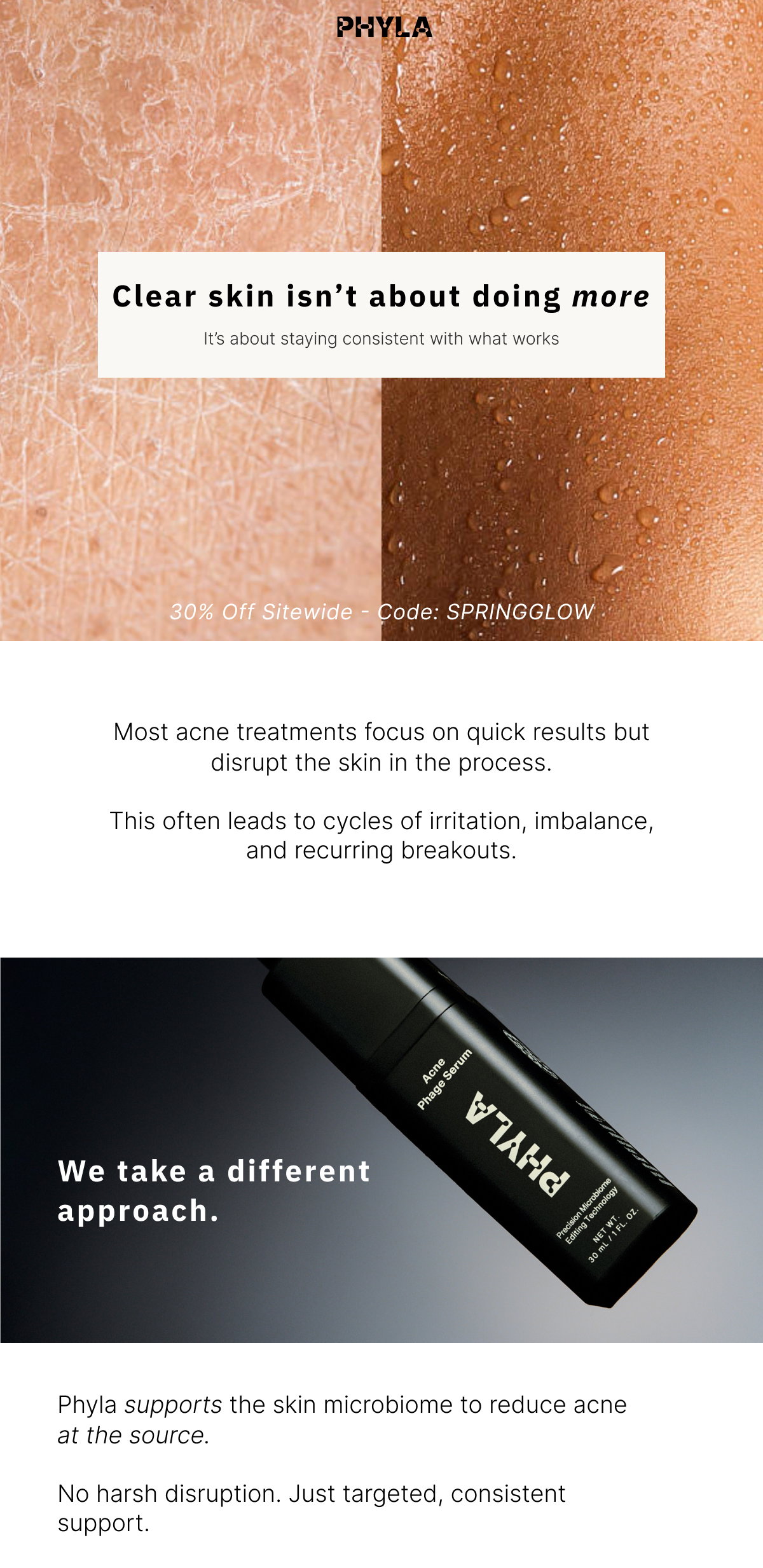 Clear skin isn't about doing more
