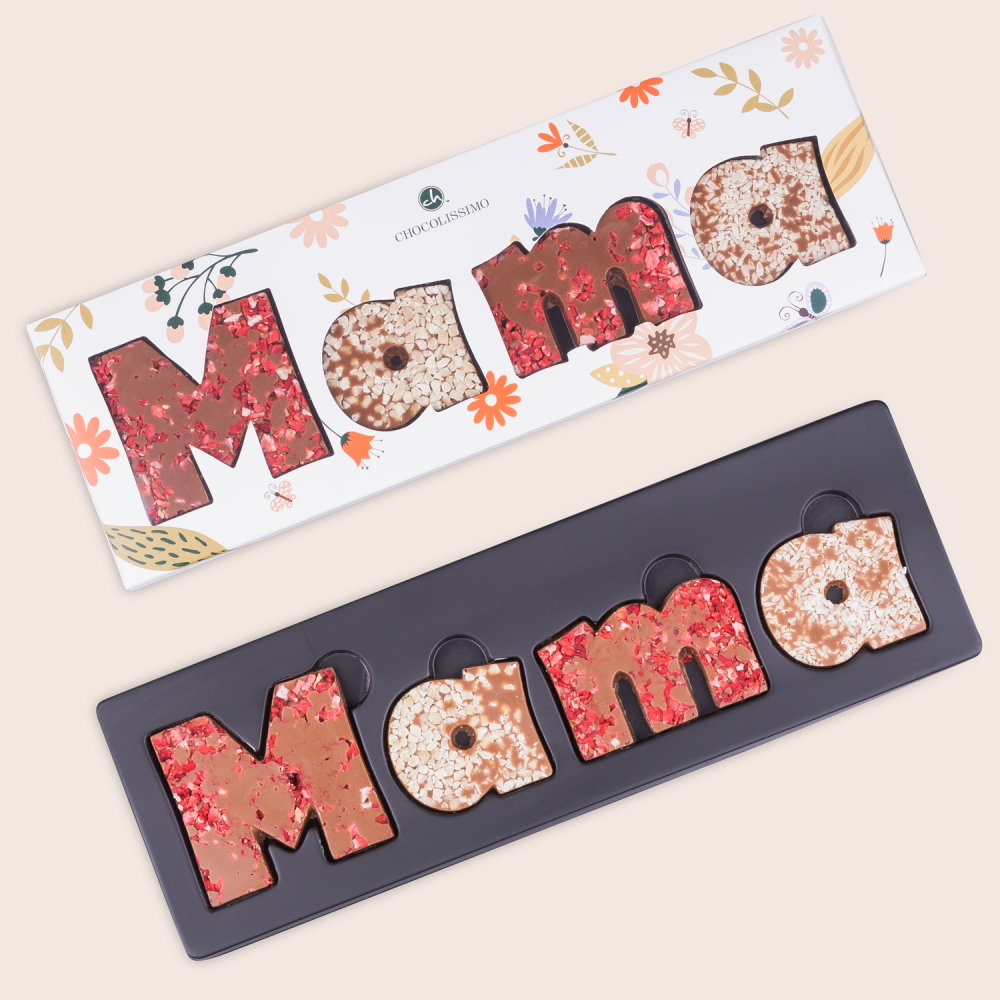 Mama - Buchstaben aus Schokolade