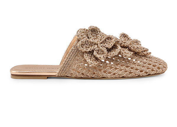 Lotus Flat Mule in Light Gold