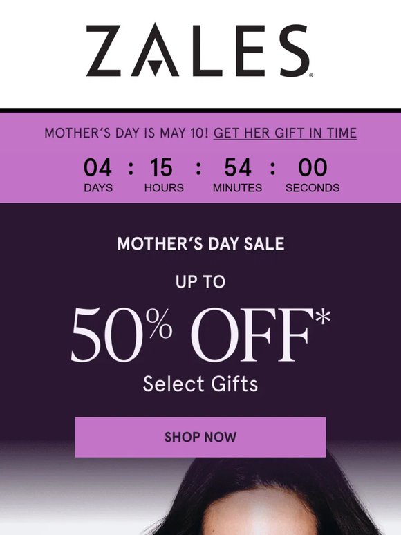 Up to 50% OFF* Select Gifts 💜 Mother’s Day Sale