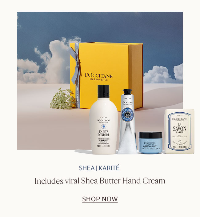SHEA | KARITÉ | INCLUDES VIRAL SHEA BUTTER HAND CREAM | SHOP NOW