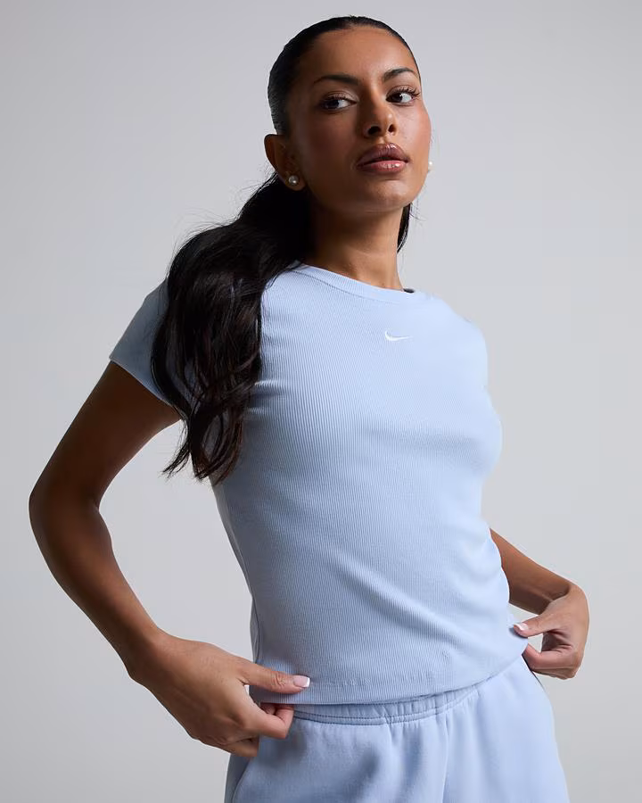 Nike Womens Rib Tight Short Sleeve T-Shirt