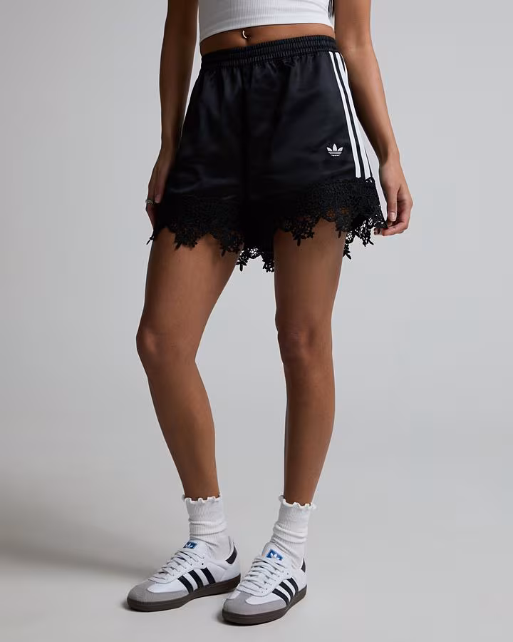 adidas Originals Womens Firebird Satin Lace Trim Short