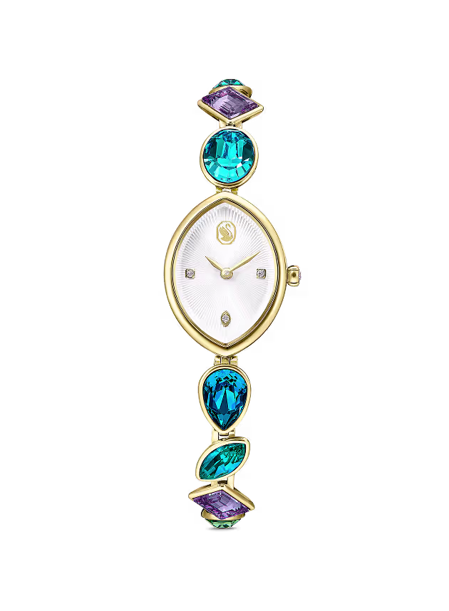 Gema-horloge, Kristallen armband, Goudkleurig, Goudkleurige afwerking