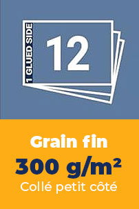 Bloc Montval Grain fin 300 g/m² collé petit côté - Canson