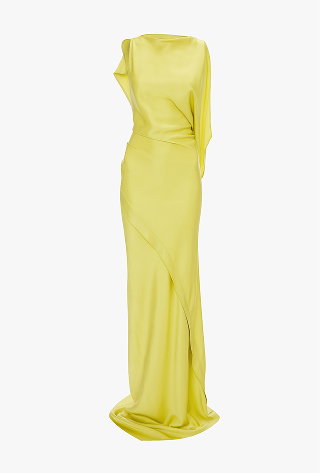 Kyra Gown In Chartreuse