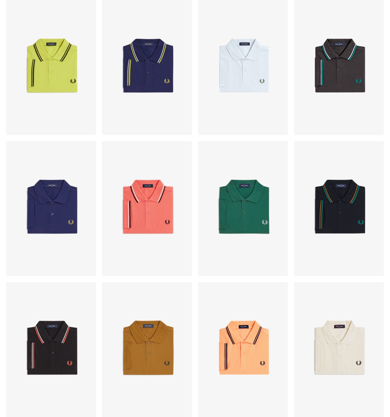 A collection of Fred Perry Shirts