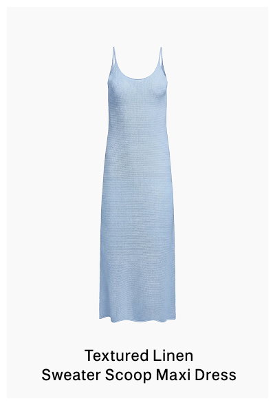 Onia Women's Spring 2026 Textured Linen Sweater Scoop Maxi Dress