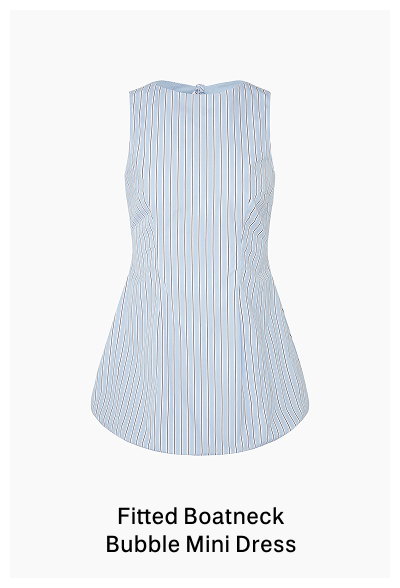 Onia Women's Spring 2026 Fitted Boatneck Bubble Mini Dress