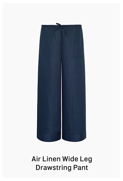 Onia Women's Spring 2026 Air Linen Wide Leg Drawstring Pant
