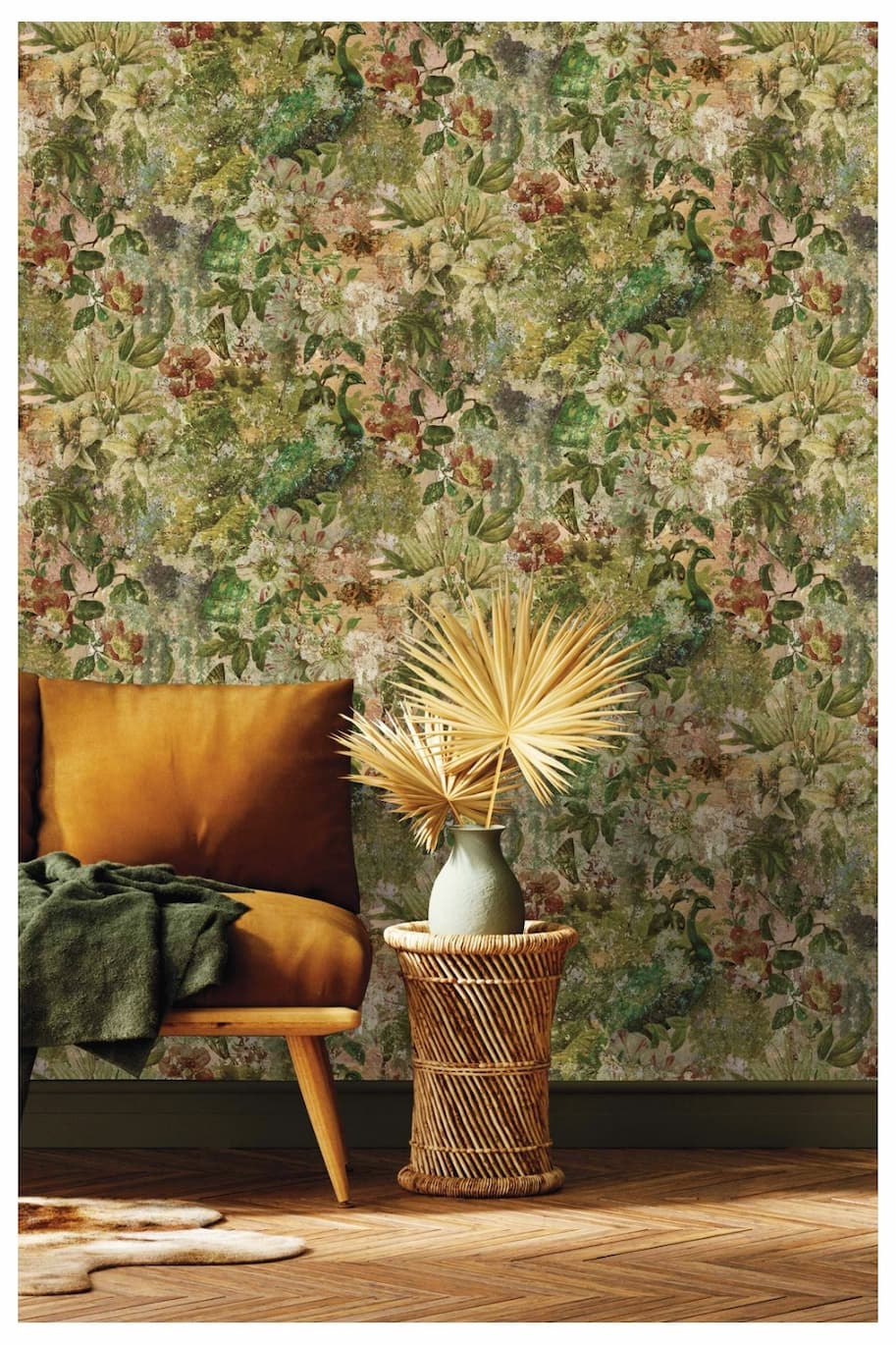Outside In Vintage Peacock Wallpaper Multicoloured Holden 13190