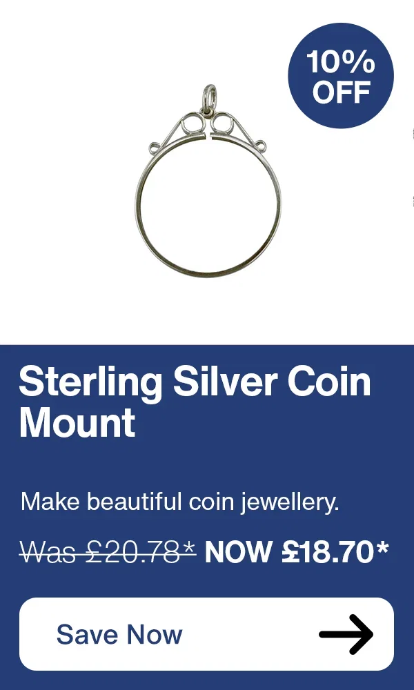 10% OFF Sterling Silver Coin Mount