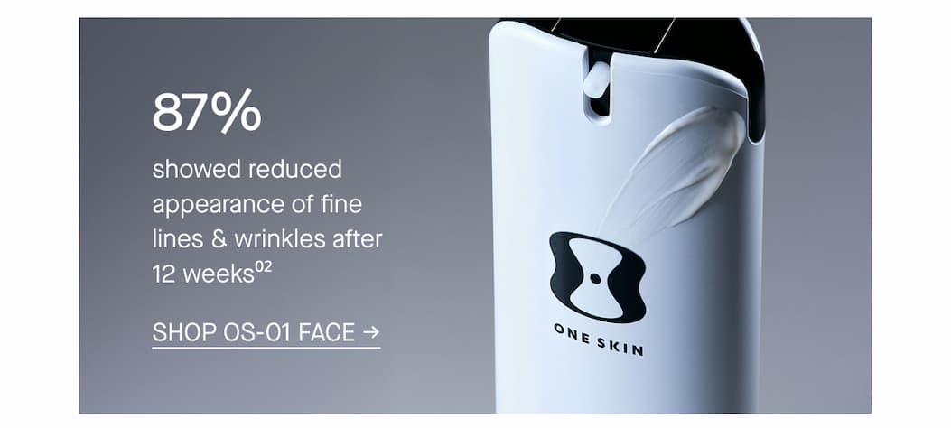 87% Reduction in fine lines + wrinkles in lab studies