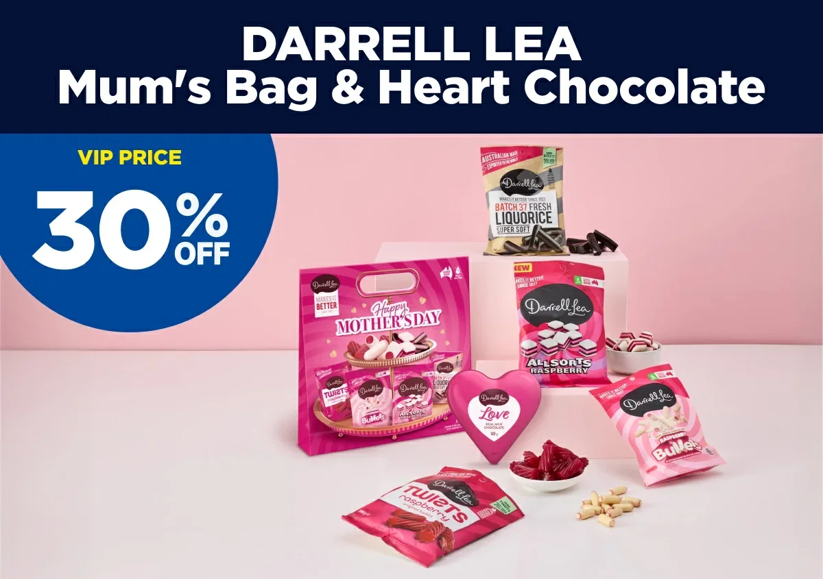 Darrell Lea Mums Bag & Heart Chocolate