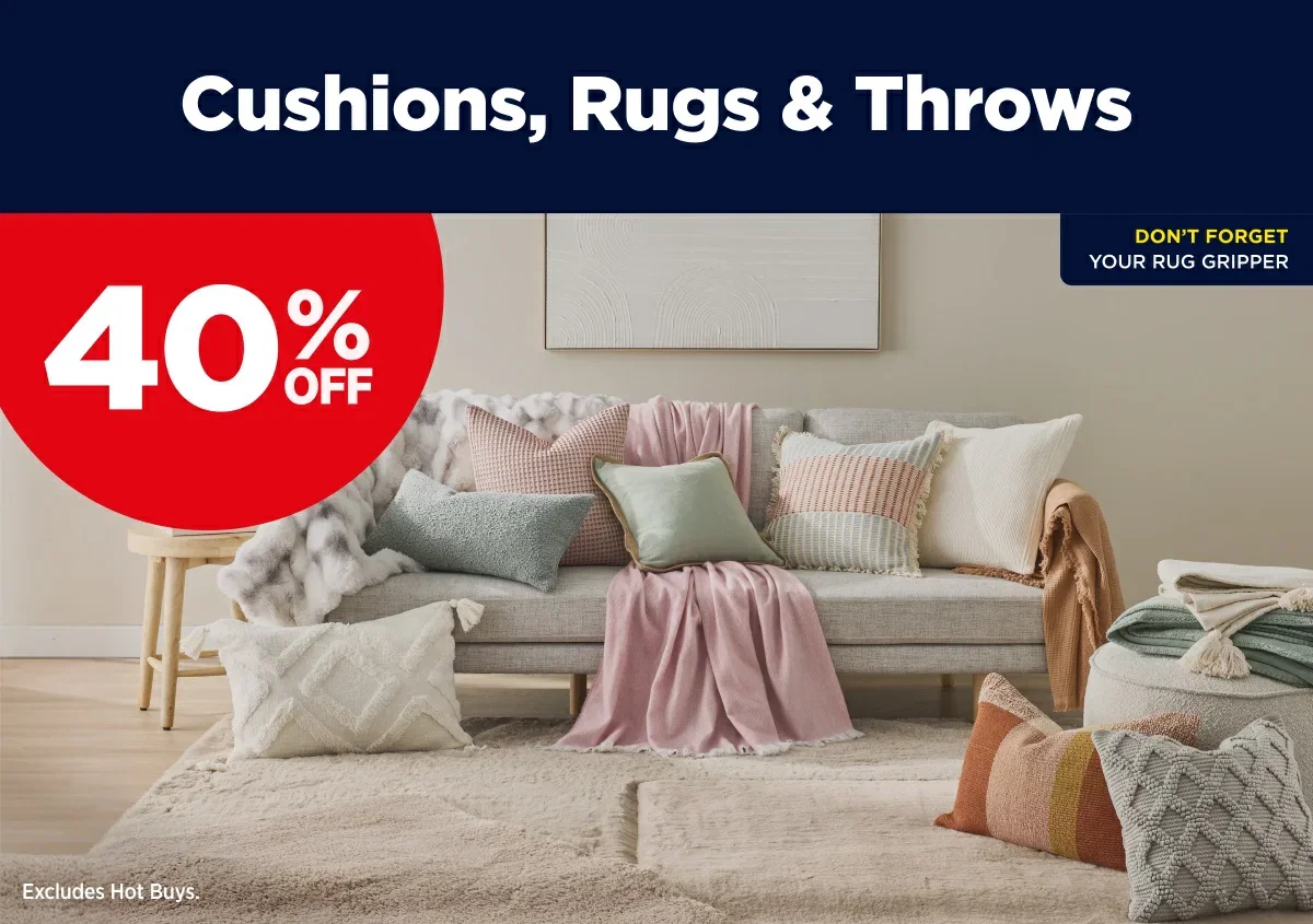 Cushions, rugs & Throws