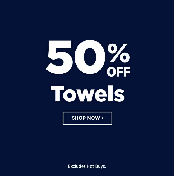 50% Off Towels