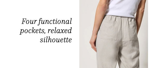 M&Co Natural Brown Linen Cropped Trousers